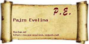 Pajzs Evelina névjegykártya